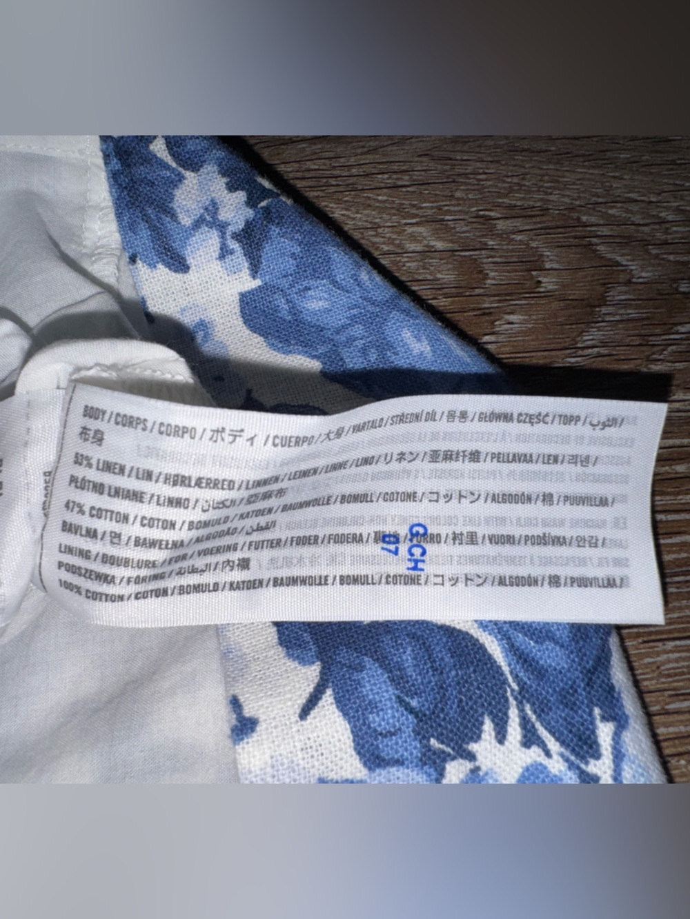 Abercrombie & Fitch Linen Blend Wide Strap Blue Floral Mini Dress Size XS š - Picture 6 of 10